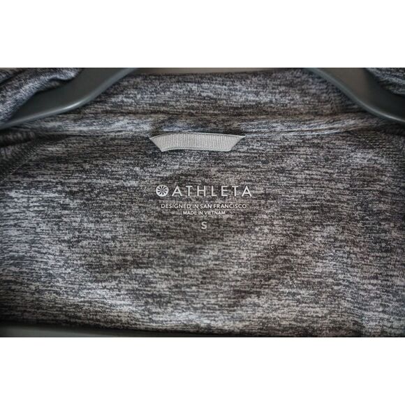 Athleta Women's Sz S Gray Heather Pacifica Illume UPF Relaxed Hooded Jacket - Picture 3 of 12